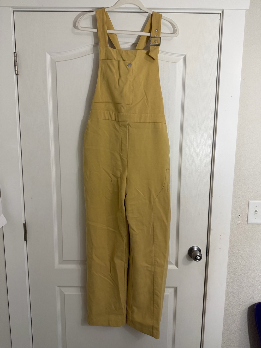 Top Shop Mustard Yellow Women's Overalls Jeans - Classic Fit
